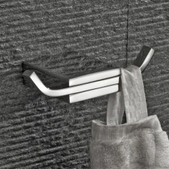 Multifunction Robe Hook, Modern Style, 304 Stainless Steel, 4-Finish Black, Chrome, Brushed, Gold- for Bathroom and Bedroom Wall Mounted