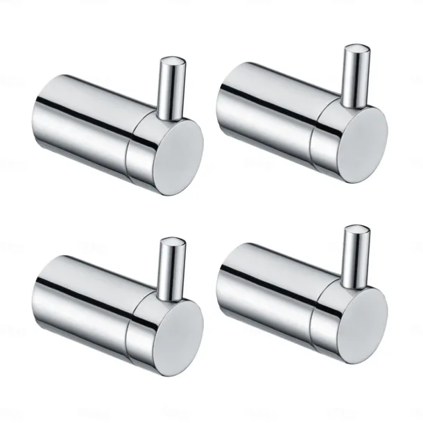 Multifunction Robe Hook, Modern Style, 304 Stainless Steel, 4-Finish Black, Chrome, Brushed, Gold- for Bathroom and Bedroom Wall Mounted