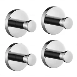 Multifunction Robe Hook, Modern Style, 304 Stainless Steel, 4-Finish Black, Chrome, Brushed, Gold- for Bathroom and Bedroom Wall Mounted