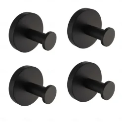 Multifunction Robe Hook, Modern Style, 304 Stainless Steel, 4-Finish Black, Chrome, Brushed, Gold- for Bathroom and Bedroom Wall Mounted