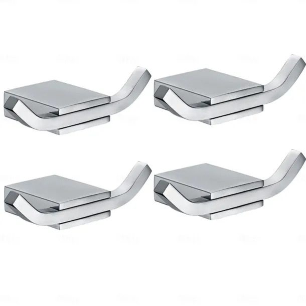 Multifunction Robe Hook, Modern Style, 304 Stainless Steel, 4-Finish Black, Chrome, Brushed, Gold- for Bathroom and Bedroom Wall Mounted