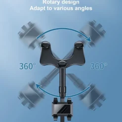 Multifunctional 360 Rotatable Car Rearview Mirror Phone Holder Mount Multifunctional Rearview Mirror Phone Holder Adjustable Universal Cell Phone Holder for Car Compatible All Smartphones