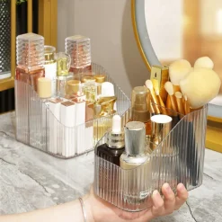 Multi-functional Acrylic Storage Box: Stackable, Stylish and Minimalist, Transparent Desktop Organizer for Cosmetics, Jewelry, Coffee, Tea, Pens, Makeup Brushes, providing a Sense of Luxury