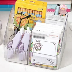 Multi-functional Acrylic Storage Box: Stackable, Stylish and Minimalist, Transparent Desktop Organizer for Cosmetics, Jewelry, Coffee, Tea, Pens, Makeup Brushes, providing a Sense of Luxury