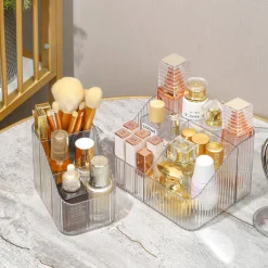 Multi-functional Acrylic Storage Box: Stackable, Stylish and Minimalist, Transparent Desktop Organizer for Cosmetics, Jewelry, Coffee, Tea, Pens, Makeup Brushes, providing a Sense of Luxury