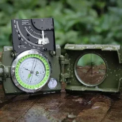Multifunctional Camping Compass Military Aiming Navigation Geological Compass Digital Navigation Device North Needle With Slope Meter Professional Luminous Portable
