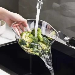 Multi-functional Drain Basket, Sink Strainer Colander - Multi-Functional Corner Sink Draining Basket for Fruit and Vegetable Washing - Kitchen Accessories