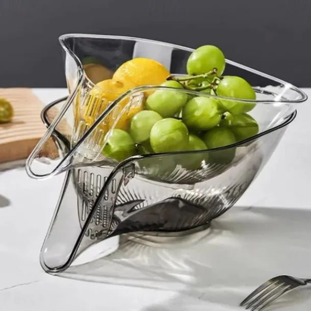 Multi-functional Drain Basket, Sink Strainer Colander - Multi-Functional Corner Sink Draining Basket for Fruit and Vegetable Washing - Kitchen Accessories