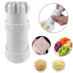 Multifunctional Garlic Master Garlic Ginger Cutter with Silicone Garlic Peeler Plastic Grinding Tool Kitchen Ginger Grater Grinder