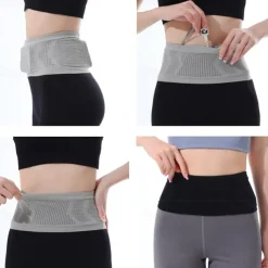 Multifunctional Knit Breathable Concealed Waist Bag, 2025 New Sports Waist Bag Large Capacity Running Riding Belt for Women Men - Adjustable, Breathable, Anti-Slip, with Hook