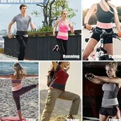 Multifunctional Knit Breathable Concealed Waist Bag, 2025 New Sports Waist Bag Large Capacity Running Riding Belt for Women Men - Adjustable, Breathable, Anti-Slip, with Hook