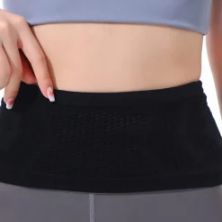 Multifunctional Knit Breathable Concealed Waist Bag, 2025 New Sports Waist Bag Large Capacity Running Riding Belt for Women Men - Adjustable, Breathable, Anti-Slip, with Hook
