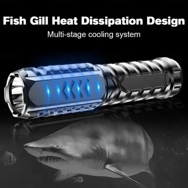 Multifunctional Rechargeable Flashlight, 2023 New Charger and Flashlight 2 in 1 LED Flashlights, 450M Long Lighting Range Tactical Flashlight 3 Modes, IPX7 Waterproof Mini Portable Flashlight