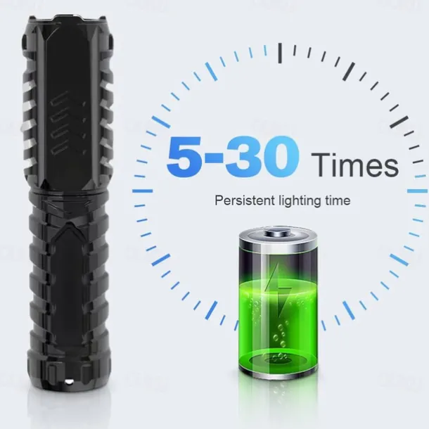 Multifunctional Rechargeable Flashlight, 2023 New Charger and Flashlight 2 in 1 LED Flashlights, 450M Long Lighting Range Tactical Flashlight 3 Modes, IPX7 Waterproof Mini Portable Flashlight