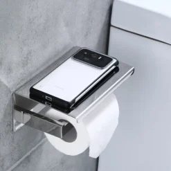 Multifunctional Toilet Paper Rack 304 Stainless Steel Roll Paper Towel Rack Large / Small Mirror Bright Light Color