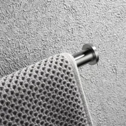 Multifunctional Towel Bar Brushed/Painted Finish Toilet Paper Holder with Coat Hook 304 Stainless Steel Mattle Black/Silver Wall-mounted