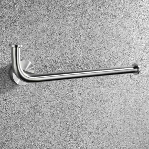 Multifunctional Towel Bar Brushed/Painted Finish Toilet Paper Holder with Coat Hook 304 Stainless Steel Mattle Black/Silver Wall-mounted