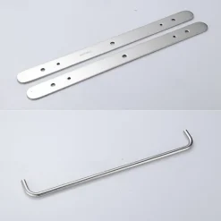 Multilayer Towel Rack Contemporary Stainless Steel Bathroom Shelf with 3-towel Bar Wall Mounted Polished Silvery 1PC 45CM