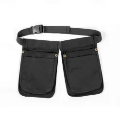 Multi-Pocket Tool Belt Apron Waterproof Utility Waist Pack with Adjustable Strap - Black Gardening Work Belt Organizer for Cooking Crafts DIY Projects Storage Bag with Multiple Compartments
