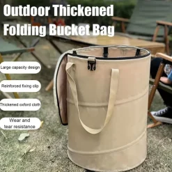 Multi-Purpose Collapsible Trash Can, Waterproof and Durable, Ideal for Camping, Home, Yard, and Garden, Perfect for Toys, Clothes, and Leaf Storage