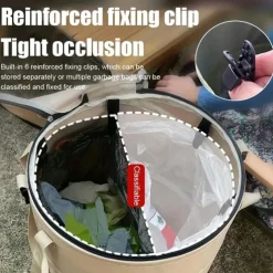 Multi-Purpose Collapsible Trash Can, Waterproof and Durable, Ideal for Camping, Home, Yard, and Garden, Perfect for Toys, Clothes, and Leaf Storage