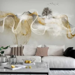 Mural Wallpaper Wall Sticker Covering Print Peel and Stick Self Adhesive Platinum Silk Line Bedroom Wall PVC / Vinyl Home Decor