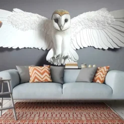 Mural Wallpaper Wall Sticker Covering Print Peel and Stick Self Adhesive Animal White Cute Owl Faux 3D PVC / Vinyl Home Decor