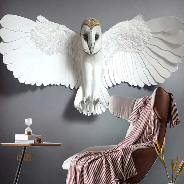 Mural Wallpaper Wall Sticker Covering Print Peel and Stick Self Adhesive Animal White Cute Owl Faux 3D PVC / Vinyl Home Decor