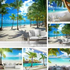 Mural Wallpaper Wall Sticker Covering Print Peel and Stick Removable Self Adhesive Landscape Seaside Tree PVC / Vinyl Home Decor