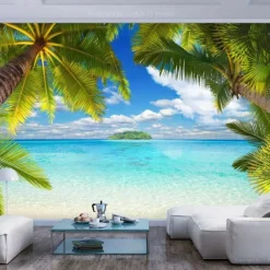 Mural Wallpaper Wall Sticker Covering Print Peel and Stick Removable Self Adhesive Landscape Seaside Tree PVC / Vinyl Home Decor