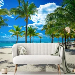 Mural Wallpaper Wall Sticker Covering Print Peel and Stick Removable Self Adhesive Landscape Seaside Tree PVC / Vinyl Home Decor