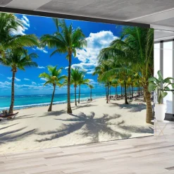 Mural Wallpaper Wall Sticker Covering Print Peel and Stick Removable Self Adhesive Landscape Seaside Tree PVC / Vinyl Home Decor