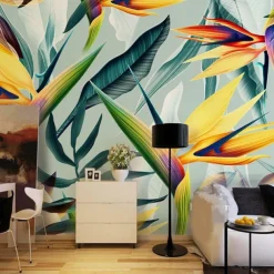 Mural Wallpaper Wall Sticker Covering Print Adhesive Required Tropical Palm Leaf Canvas Home Décor