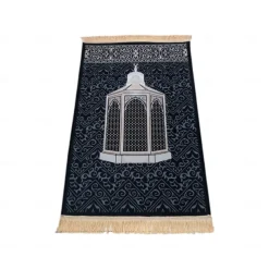 Muslim Prayer Rug Thick padded Sajadah, Islamic, Soft Velvet Mat Ramadan Eid Gift, for Women Man Kids Meditation Turkish African, Soft Luxury