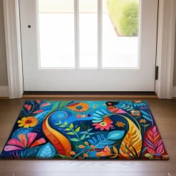Naive Art Doormat Kitchen Mat Floor Mat Non-Slip Area Rug Oil Proof Rug Indoor Outdoor Mat Bedroom Decor Bathroom Mat Entrance Entryway Rug