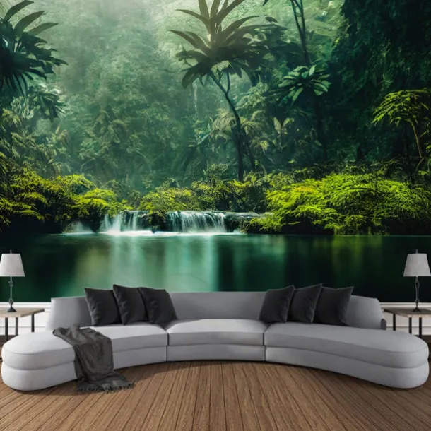 Nature Cascade Hanging Tapestry Wall Art Large Tapestry Mural Decor Photograph Backdrop Blanket Curtain Home Bedroom Living Room Decoration