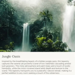 Nature Forest Waterfall Hanging Tapestry Wall Art Large Tapestry Mural Decor Photograph Backdrop Blanket Curtain Home Bedroom Living Room Decoration