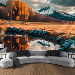 Nature Waterfall Rock Hanging Tapestry Landscape Wall Art Large Tapestry Mural Decor Photograph Backdrop Blanket Curtain Home Bedroom Living Room Decoration