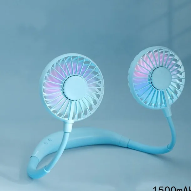 Neck Hanging Fan Portable USB Mini Lazy Fan Headset Neck Hanging Small Fan USB Charging Band Aromatherapy Neck Hanging Fan