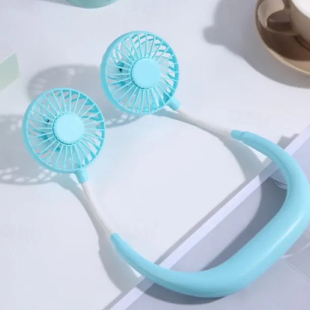 Neck Hanging Fan Portable USB Mini Lazy Fan Headset Neck Hanging Small Fan USB Charging Band Aromatherapy Neck Hanging Fan