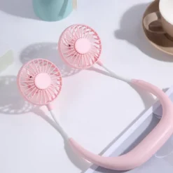 Neck Hanging Fan Portable USB Mini Lazy Fan Headset Neck Hanging Small Fan USB Charging Band Aromatherapy Neck Hanging Fan