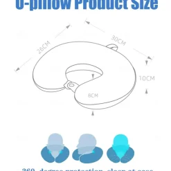 Neck Pillow for Traveling, Upgraded Travel Neck Pillow for Airplane 100% Pure Memory Foam Travel Pillow for Flight Headrest Sleep, Portable Plane Accessories