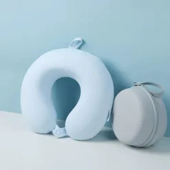 Neck Pillow for Traveling, U Shape with Bag Travel Neck Pillow for Airplane Travel Pillow for Flight Headrest Sleep, Portable Plane Accessories