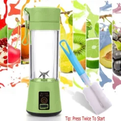 New Juicing Machine Home Portable Juicing Cup Four Leaf Mini Juicing Machine Portable Mixer Fruit Milk Shake Handheld Electric Juicing Machine USB Charging Multifunctional Mixer Kitchen Supplies