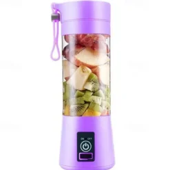 New Juicing Machine Home Portable Juicing Cup Four Leaf Mini Juicing Machine Portable Mixer Fruit Milk Shake Handheld Electric Juicing Machine USB Charging Multifunctional Mixer Kitchen Supplies