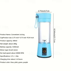 New Juicing Machine Home Portable Juicing Cup Four Leaf Mini Juicing Machine Portable Mixer Fruit Milk Shake Handheld Electric Juicing Machine USB Charging Multifunctional Mixer Kitchen Supplies