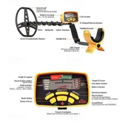 New MD-6350 Simple LCD Metal Detector for Archaeology & Treasure Hunting - 2m Range, Distinguishes Gold/Silver/Copper