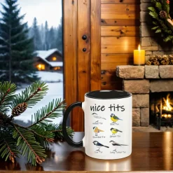 Nice Tits Bird Mug - Funny Birdwatcher Coffee Cup: Fowl Language Bird Coffee Mug, Birthday Gift for Women, Men, and Bird Lovers - 11 Ounce Capacity