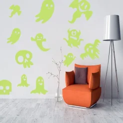Night Glow Ghost Halloween Glowing Wall Sticker Living Room Bedroom Children's Room Wall Self adhesive Holiday Decoration Creative Sticker