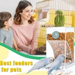 No Mess Automatic Bird Feeder,Automatic No-Spill Transparent Bird Feeder - Anti-Splash and Mess-Free Feeding Box